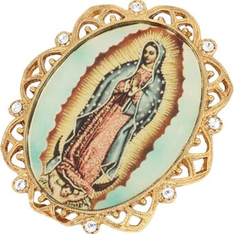 Our Lady Of Guadalupe Crystal Pin