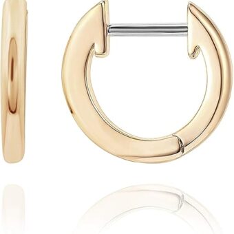 PAVOI 14K Gold Plated, Gold Vermeil, S925 Sterling Silver Cuff Earrings Huggie Stud | Small Hoop Earrings for Women