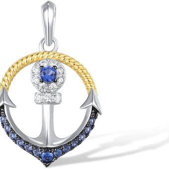 Santuzza 925 Sterling Silver Ocean Series Cubic Zirconia Pendant for Women