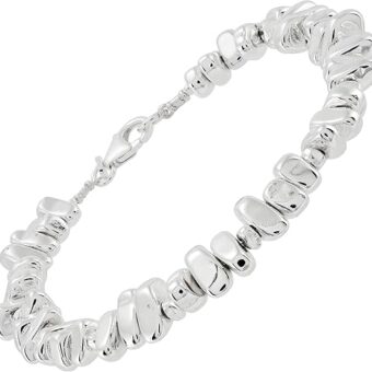 Silpada 'Collected Beauty' Sterling Silver Hematite Bead Bracelet. 7.5"