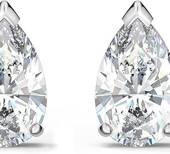 Swarovski Attract Pear Jewelry Collection, Rhodium Finish, Clear Crystals