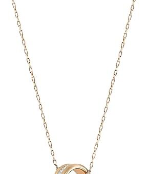 Swarovski Jewelry Crystal Elegance Necklace Collection, with Crystals and Clear Stones on Rhodium and Rose Gold-Tone Finished Metal