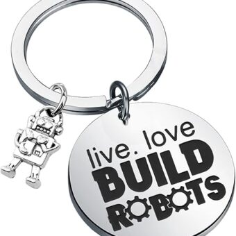 TGBJE Robotician Gift Robotics Team Thank You Gift Live Love Build Robots Keychain For Robot Lover Robotic Engineer Gift