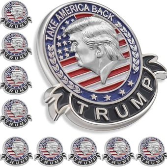 10/20/50/100Pcs GOP Donald Trump Enamel Pins Bluk -Show Your Support for Trump's 2024 Presidential Election