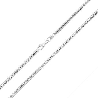 3mm solid sterling silver 925 Italian round SNAKE CHAIN necklace bracelet anklet with lobster claw clasp fits Pandora charms - 15, 20, 25, 30, 35,...