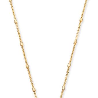 Kendra Scott Letters A-Z Pendant Necklace for Women, Fashion Jewelry, 14k Gold-Plated Brass