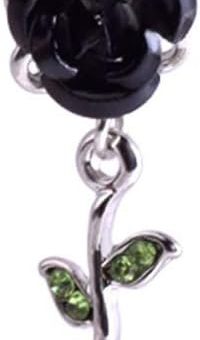 1Pc Belly Button Ring Women Dual Rose Flower Navel Ring Body Piercing Jewelry Gift Black