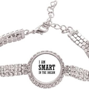 I Am Smart In The Dream Art Deco Fashion Tennis Chain Anklet Bracelet Diamond Jewelry