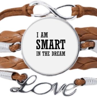 DIYthinker I Am Smart in The Dream Art Deco Gift Fashion Bracelet Love Chain Rope Ornament Wristband Gift