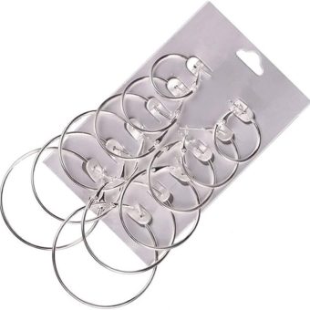 AJ DEFIRO 6 Pair Hoop Earring Set Stainless stud Earring Women Jewelry Silver Tone