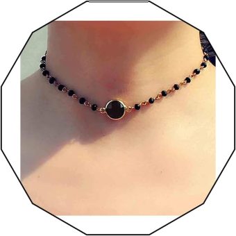 Olbye Rainbow Moonstone Necklace Choker Simple Necklace Personalize Everyday Necklace Jewelry for Women and Girls