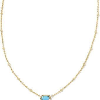 Kendra Scott Mini Elisa 14k Gold-Plated Satellite Short Pendant Necklace, Fashion Jewelry for Women