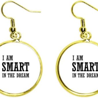 I Am Smart In The Dream Art Deco Gift Fashion Ear Dangle Golden Drop Earring Jewelry Woman