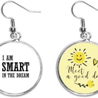 I Am Smart In The Dream Art Deco Gift Fashion Ear Drop Sun Flower Earring Jewelry Fashion