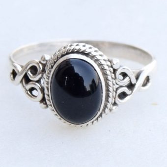 Black Onyx Stone Ring 925 Sterling Silver Statement Ring For Women Handmade Rings Gemstone Christmas Promise Ring Size US 11 Gift For Her