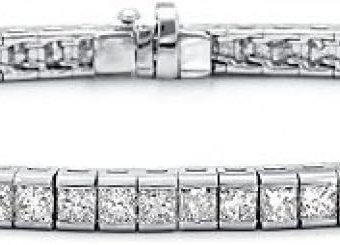 6.00 ct Ladies Princess Cut Diamond Tennis Bracelet in Channel Setting