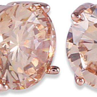 GULICX Rose Gold Tone Yellow Crystal Royal Journey Jewelry Eternity Stud Earring