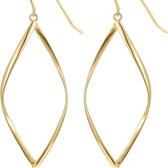 PAVOI 14K Gold Plated Dangle Earrings for Women | Infinity Cute Hanging Hoop Earrings