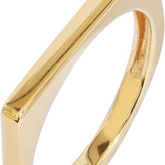 Amazon Essentials 14K Gold Plated Sterling Silver Bar Ring