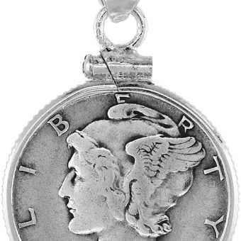 Sterling Silver & Gold Filled Dime Bezel 18 mm Screw Top Coin Edge 10 Cent Coin NOT Included