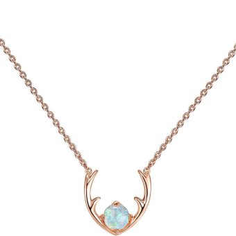 PAVOI 14K Gold Plated Created Opal Necklace | Opal Necklaces for Women