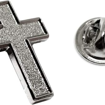 Chaplain Finish Cross Lapel Pin - Religious Christian Latin Ornate Official Brooch