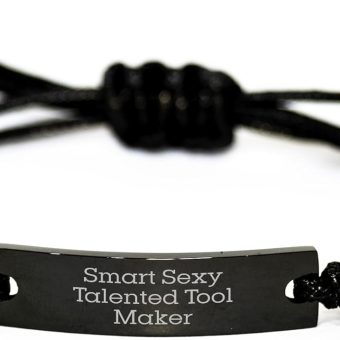 GIFTVILLE & SURPRISE Smart Sexy Talented Tool Maker's Birthday Unique Gift Rope Bracelet, Funny Quote, Adjustable Tool Maker Jewelry from 3.34 to 9.84 inches