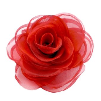 Lovely Rose Brooches and Floral Hair Clips - Decorative Accessories for Women | Hat Pins and Red Brooch Included