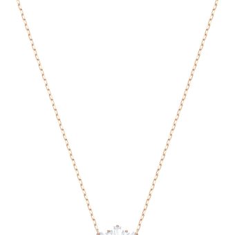 SWAROVSKI Sunshine Necklaces and Earrings Jewelry Collection, Clear Crystals, Pink Crystals, Rose Gold-Tone Finish