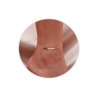 Personalized Anklet 16K Plated Gold Rose Gold Silver multi occasions valentine's Day Christmas Bridesmaid Wedding gift