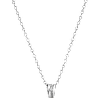 Amazon Essentials Sterling Silver Round Cut Birthstone Pendant Necklace 18" (previously Amazon Collection)