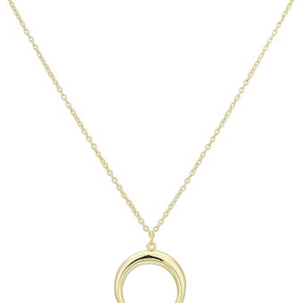 Moon Necklace for Women Gold Necklaces for Women - 18K Gold - Crescent Moon Necklace - Half Moon Necklace - Double Horn Necklace - Gold Crescent Necklace - Dainty Necklace