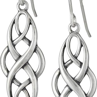 Amazon Essentials Sterling Silver Oxidized Celtic Knot Dangle Earrings (previously Amazon Collection)