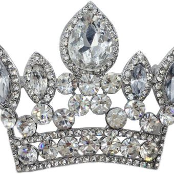 TTjewelry Bride Imperial Crown Wedding Pendant Rhinestone Crystal Brooch Pin