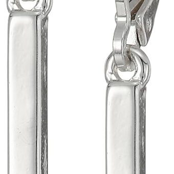 Chaps Women's Silvertone Bar Drop Leverback Earrings