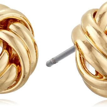 Anne Klein "Classics" Gold-Tone Knot Stud Earrings