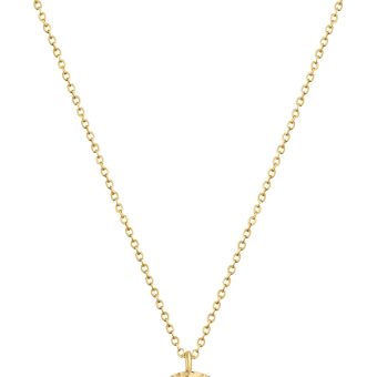 Valloey Rover Gold Necklace for Women 14K Gold Plated Circle Cubic Zirconia Pendant Necklace Dainty Twist Rope Chain Necklace Simple Jewelry Gift for Women