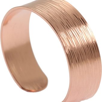 John S. Brana Chased Copper Cuff Bracelet Handmade Jewelry - 100% Solid Uncoated Copper