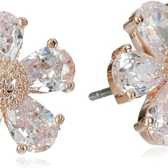 Betsey Johnson Crystal Flower Stud Earrings