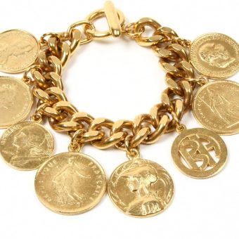 Ben-Amun "Moroccan Coins" Bracelet, Vintage, Elegant, Luxury Jewelry For Women, 7 inch", 24k Gold