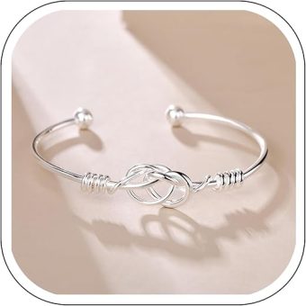 925 Sterling Silver Bracelet for Womens Simple Personality Geometric Bracelet Stylish and Adjustable Bracelet Birthday Banquet Gift Ornaments Give...