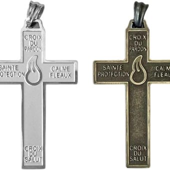 Aceroll Stainless Steel Pendant of Holy Cross of Pardon and The Cross of The Sons and Daughters of The Light Forgiveness