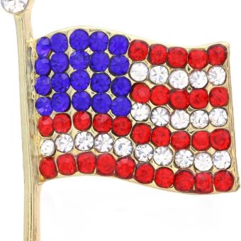 American Flag Star USA Pin Brooch 4th of July Independence Day Jewelry