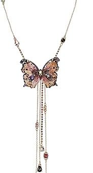 Betsey Johnson Gold Butterfly Y-Shaped Necklace