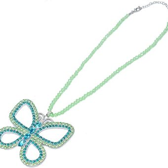 Big Green Butterfly Necklace for Halloween Costume Women's Cosplay Accessories Jewelry