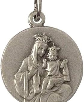 CARMEL SCAPULAR MEDAL (OUR LADY OF MOUNT CARMEL - VIRGIN OF CARMEL) - 100% MADE IN ITALY (Round Shape)