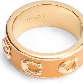 COACH Womens Signature C Enamel Band Ring