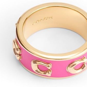 COACH Womens Signature C Enamel Band Ring