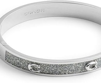 COACH Womens Signature C Glitter Bangle Bracelet