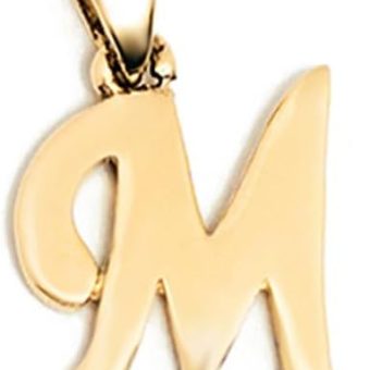 GELIN 14K Solid Gold Initial Pendant for Women | Alphabet Letter Charms, A-Z, All Letters